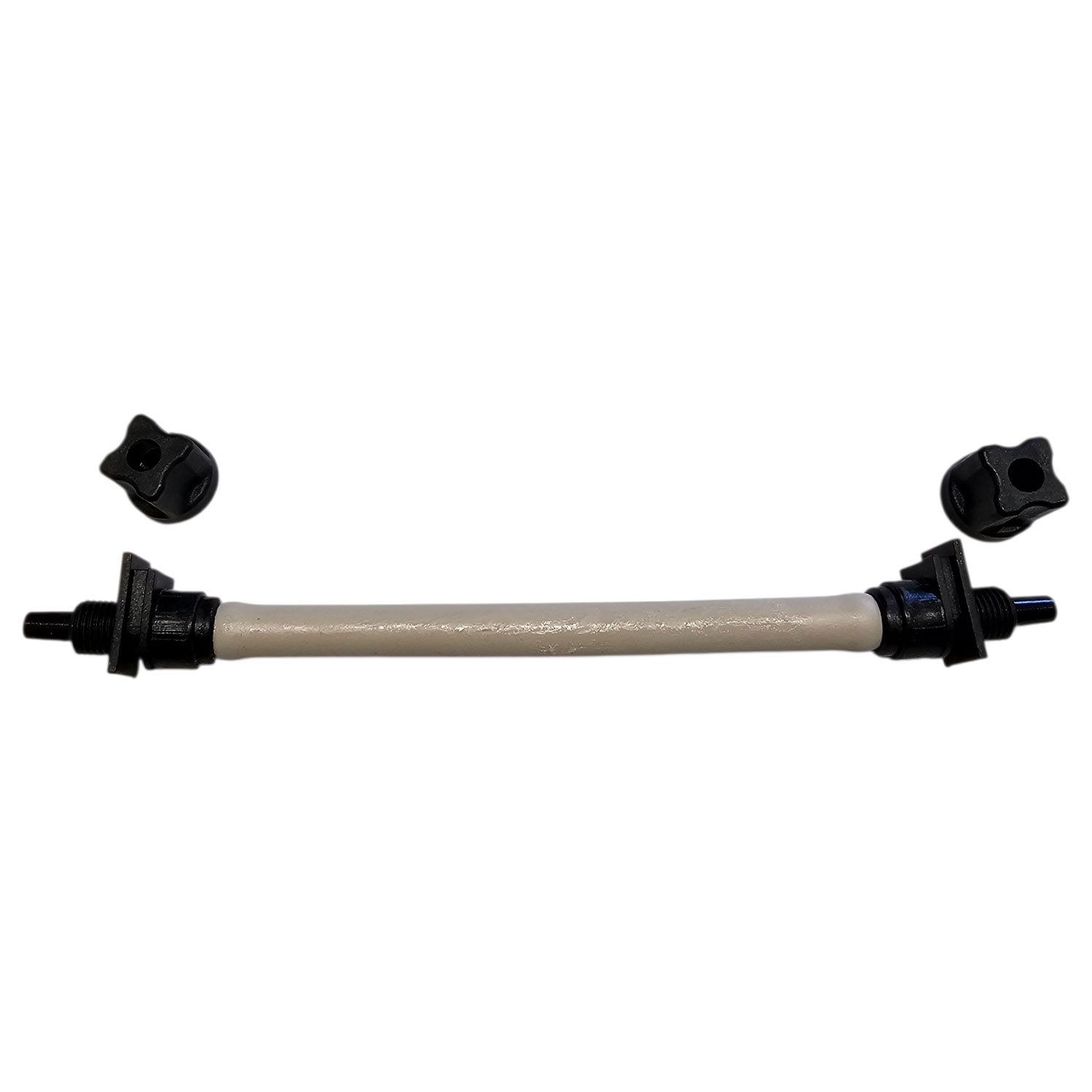 Pool-Verbindungsschlauch mit zwei schwarzen Anschlüssen an jedem Ende.