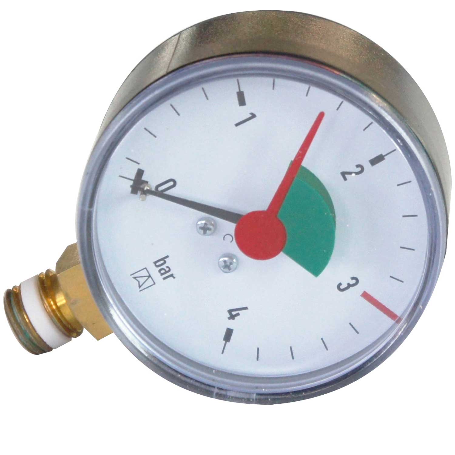 manometer-31262 Manometer für Filterkessel  Gewinde  3/8 Zoll  selbstdichtend
