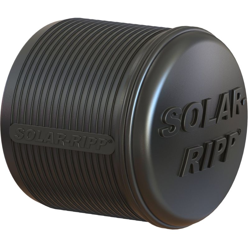Nahaufnahme einer Poolheizungskomponente der Marke Solar-Ripp mit gerippter Oberfläche.