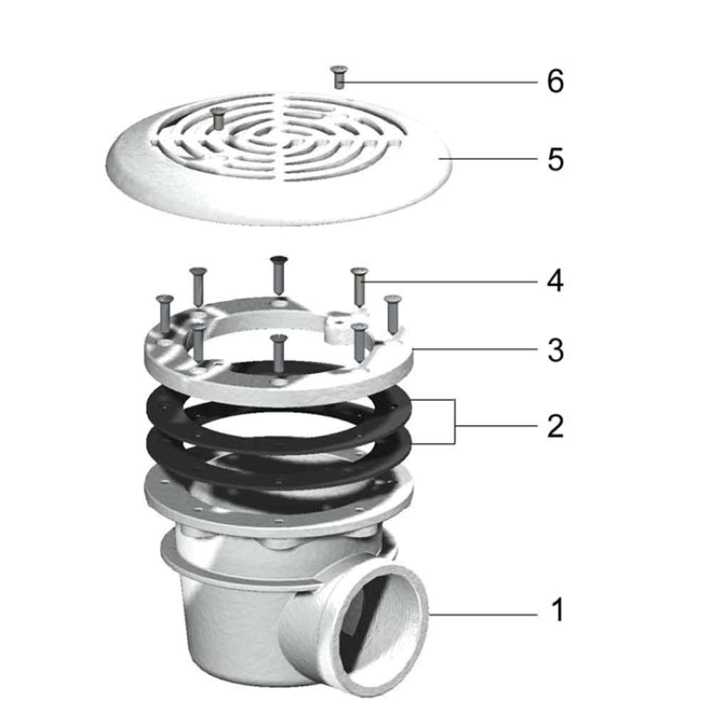 Astral Mini Bodenablauf für Folienbecken  Durchmesser 175 mm