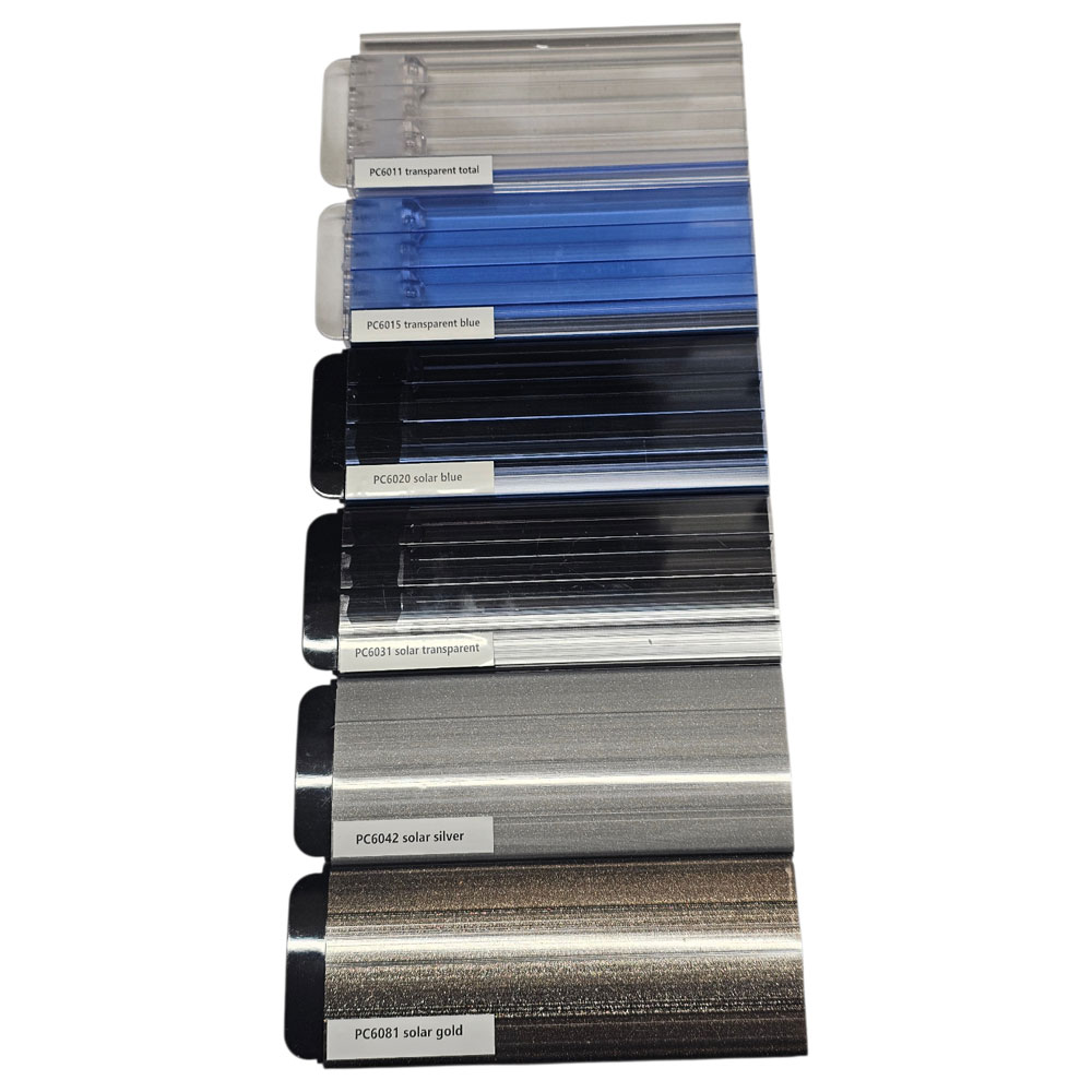 Farbmuster Liderpool Polycarbonat Lamellen