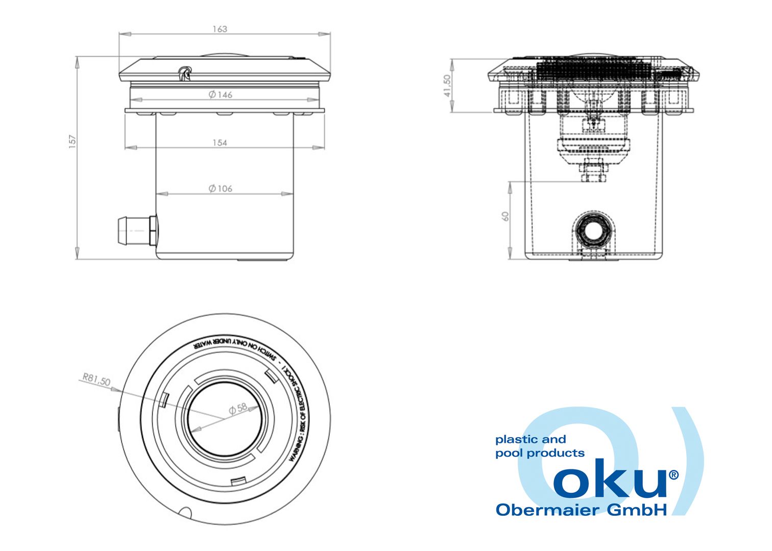 OKU Mini Unterwasserscheinwerfer | LED Weiß | Beton- & Folienpools