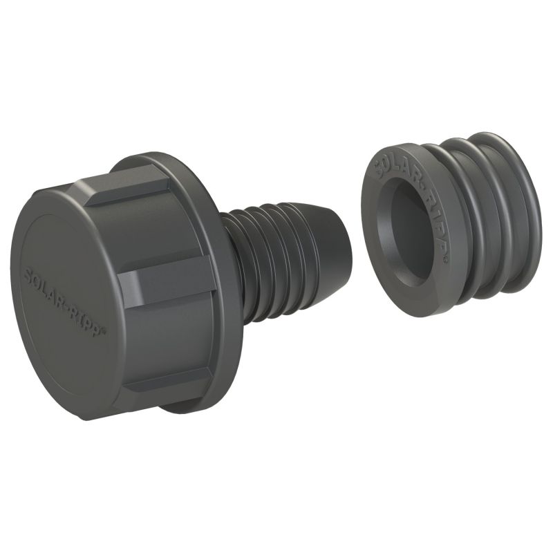 Das Bild zeigt die Solar-Poolheizungsarmatur mit Kupplungskomponenten zum Verbinden von Rohren.