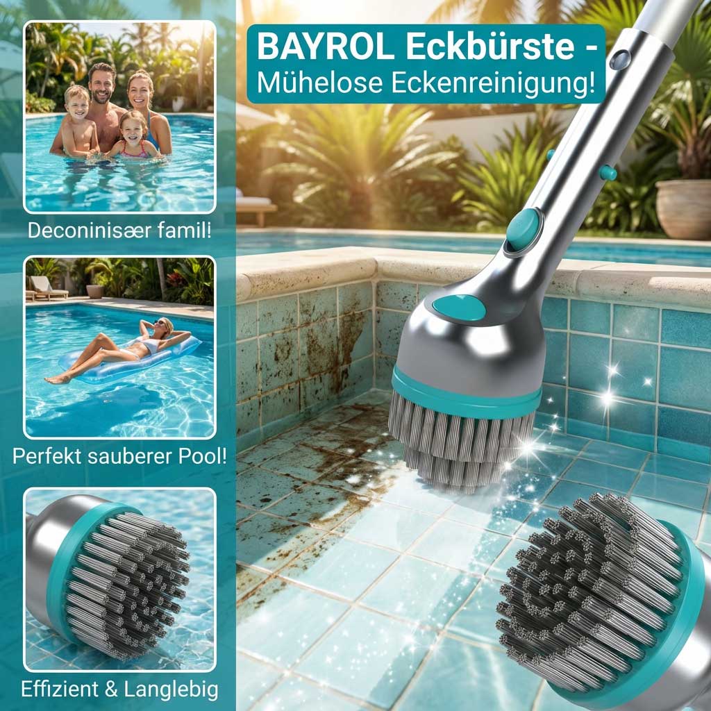 Pool-Reinigungsbürste für die Eckenreinigung in Schwimmbädern.