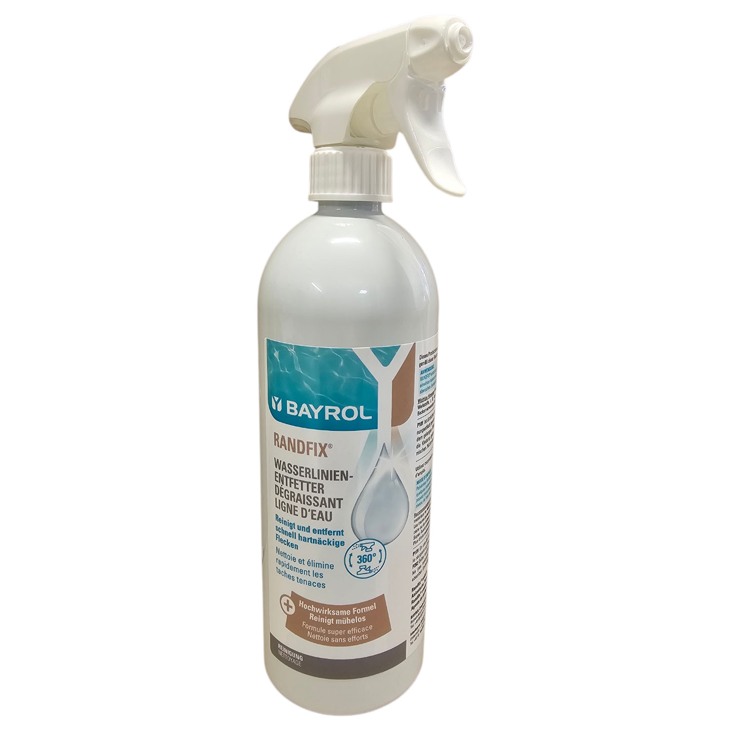Sprühflasche für Wasserlinienreiniger mit Sprühkopf.