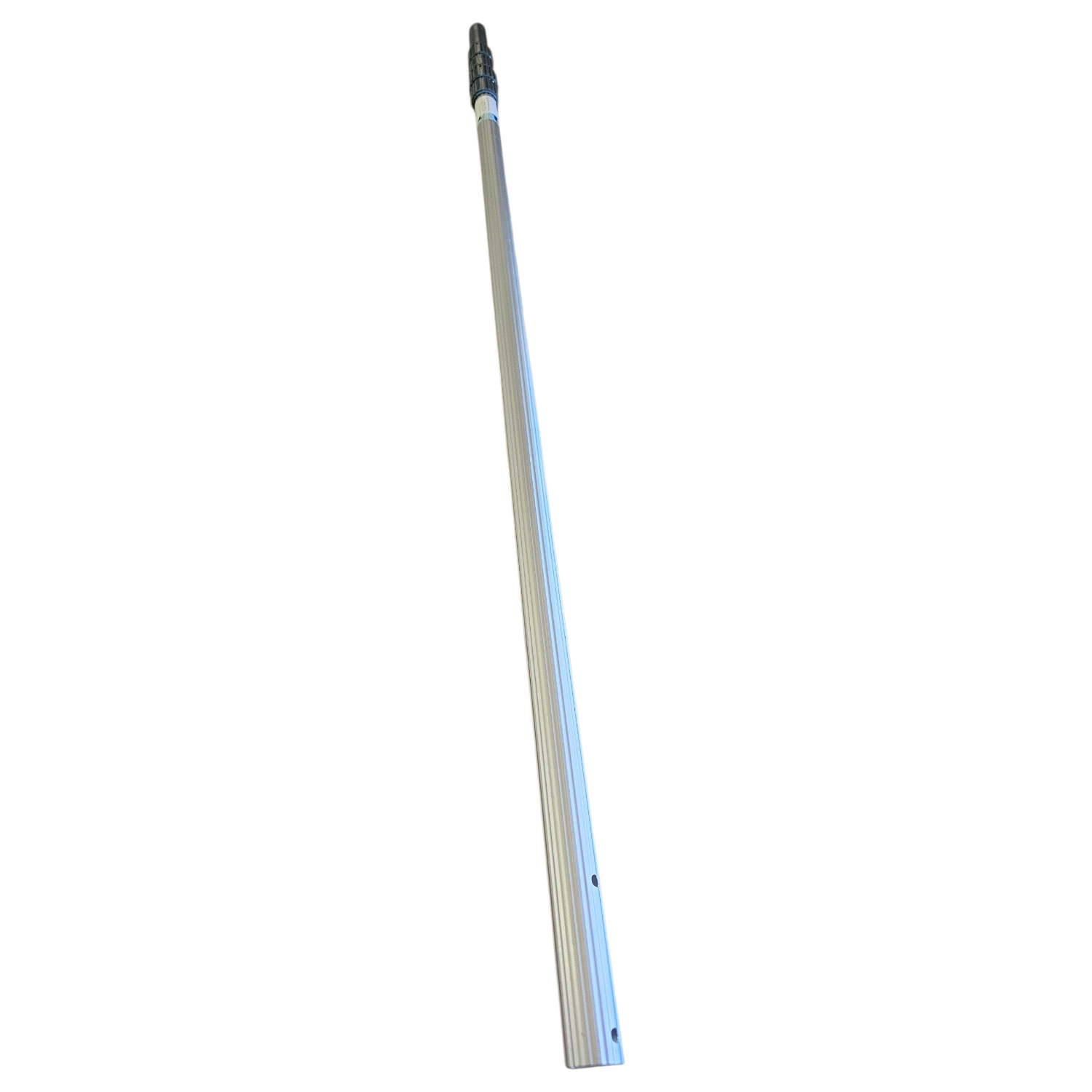 Aluminiumstange für die Poolpflege mit strukturiertem Griff.