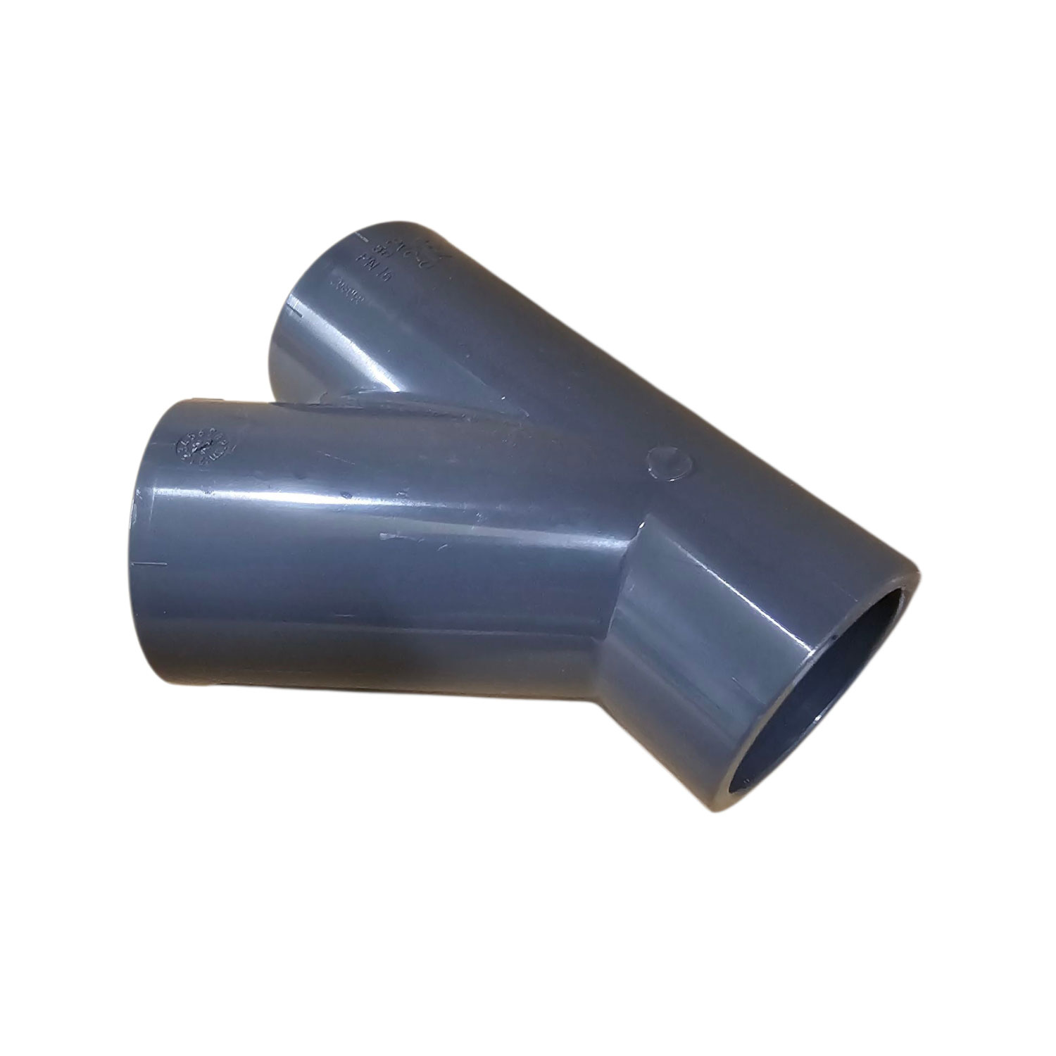 PVC T Stück 45 Grad d 50  mit Klebemuffen