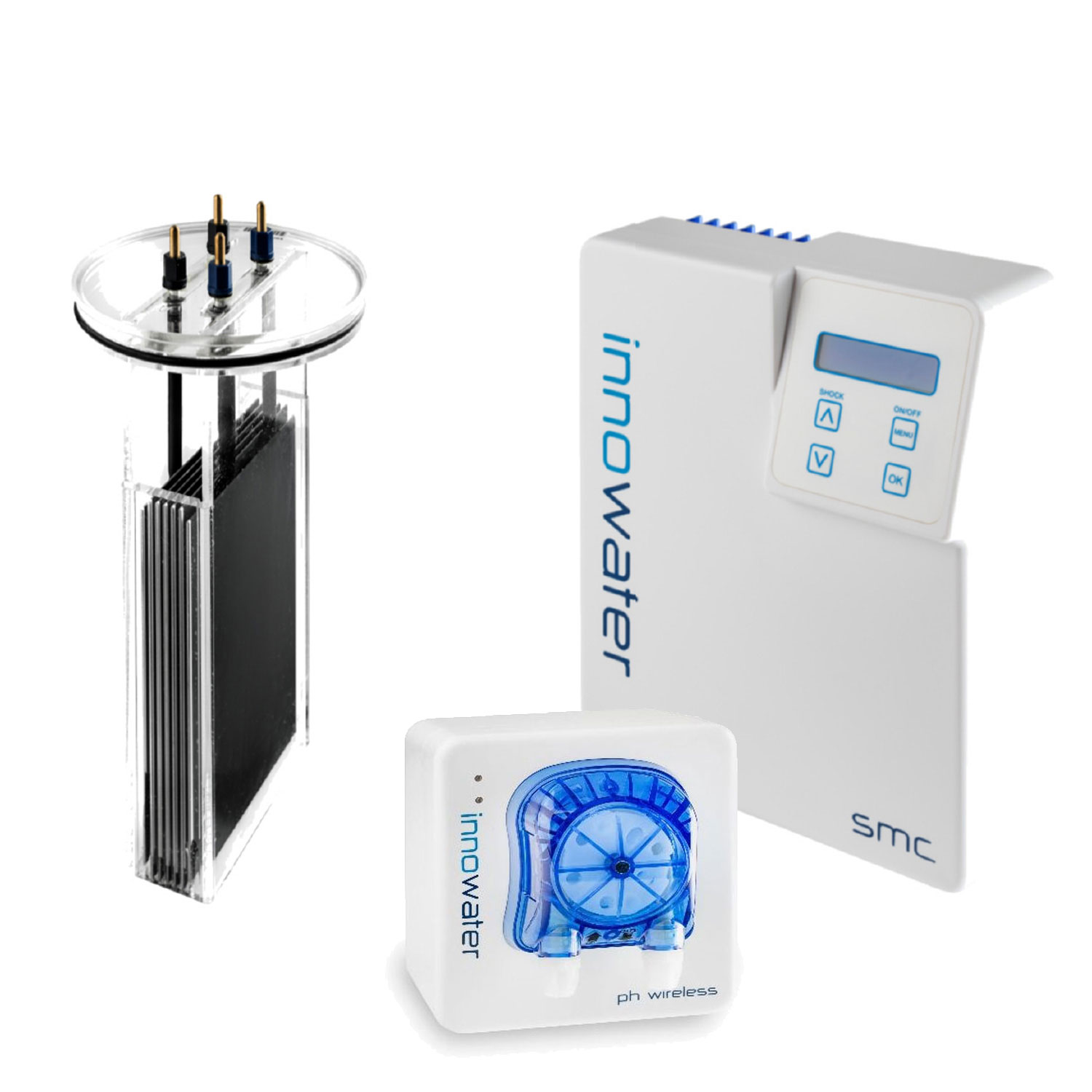 Salzlektrolyse SMC 50 + wireless PH Regulierung f. 150 - 200 m³