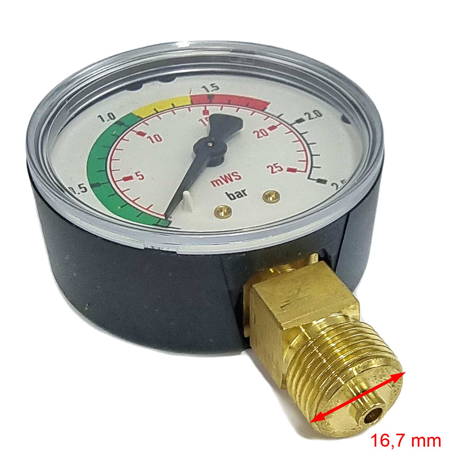 Manometer 3/8 Zoll  für Zirkel Filterkessel