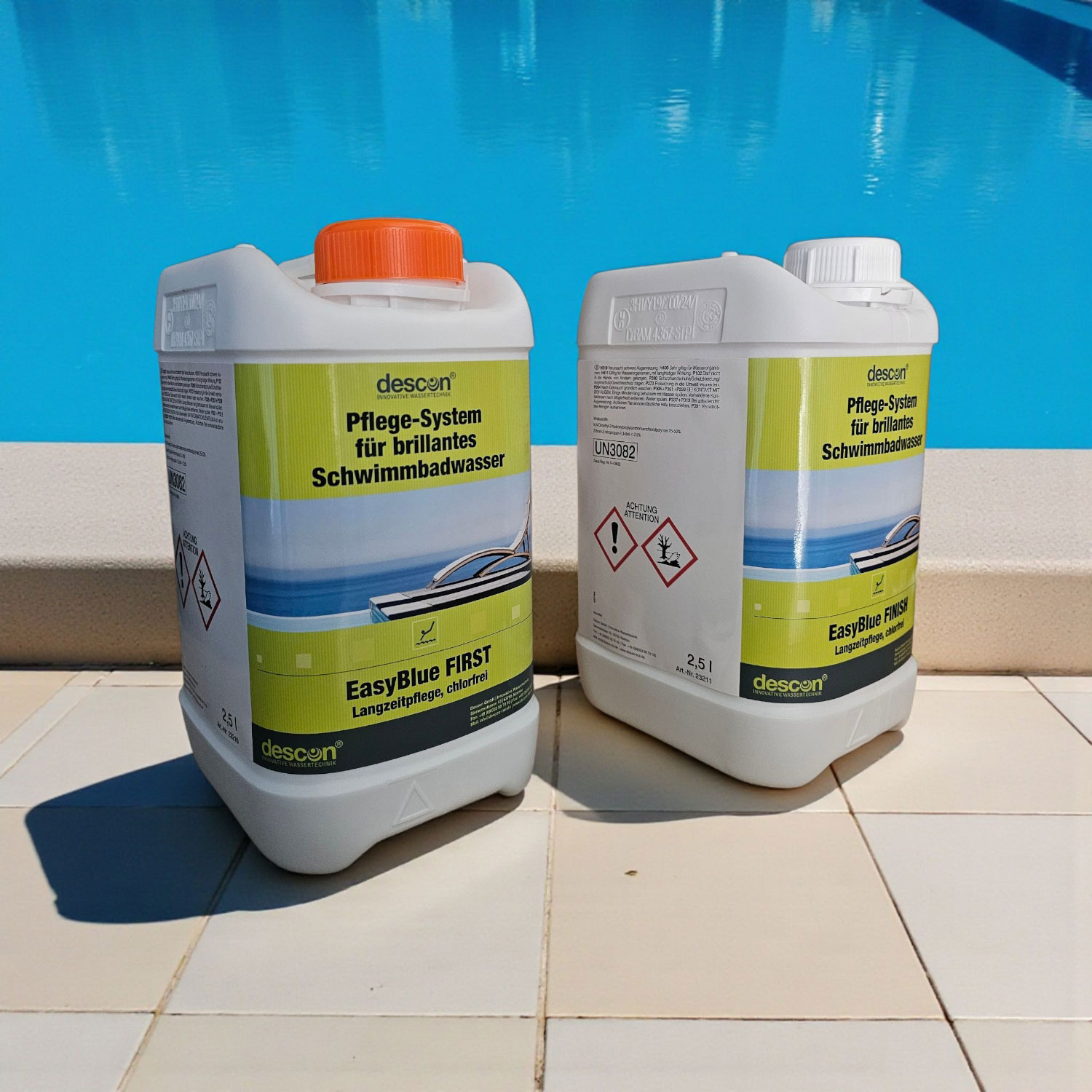 EasyBlue Wasserpflege  Set  2 x 2.5 Liter  für 50 m³ - 62,5 m³