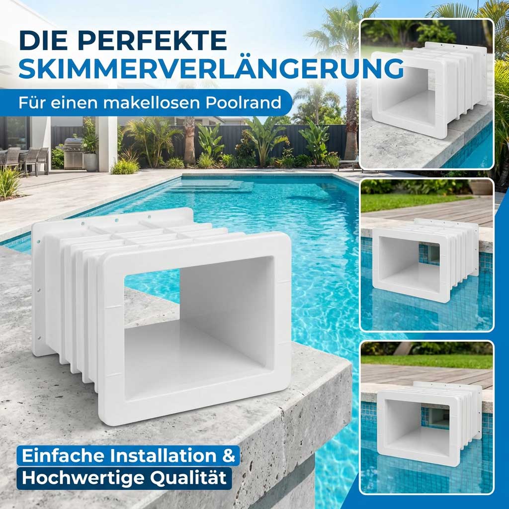 Skimmerverlängerung für Pool mit einfacher Installation und hochwertiger Qualität.