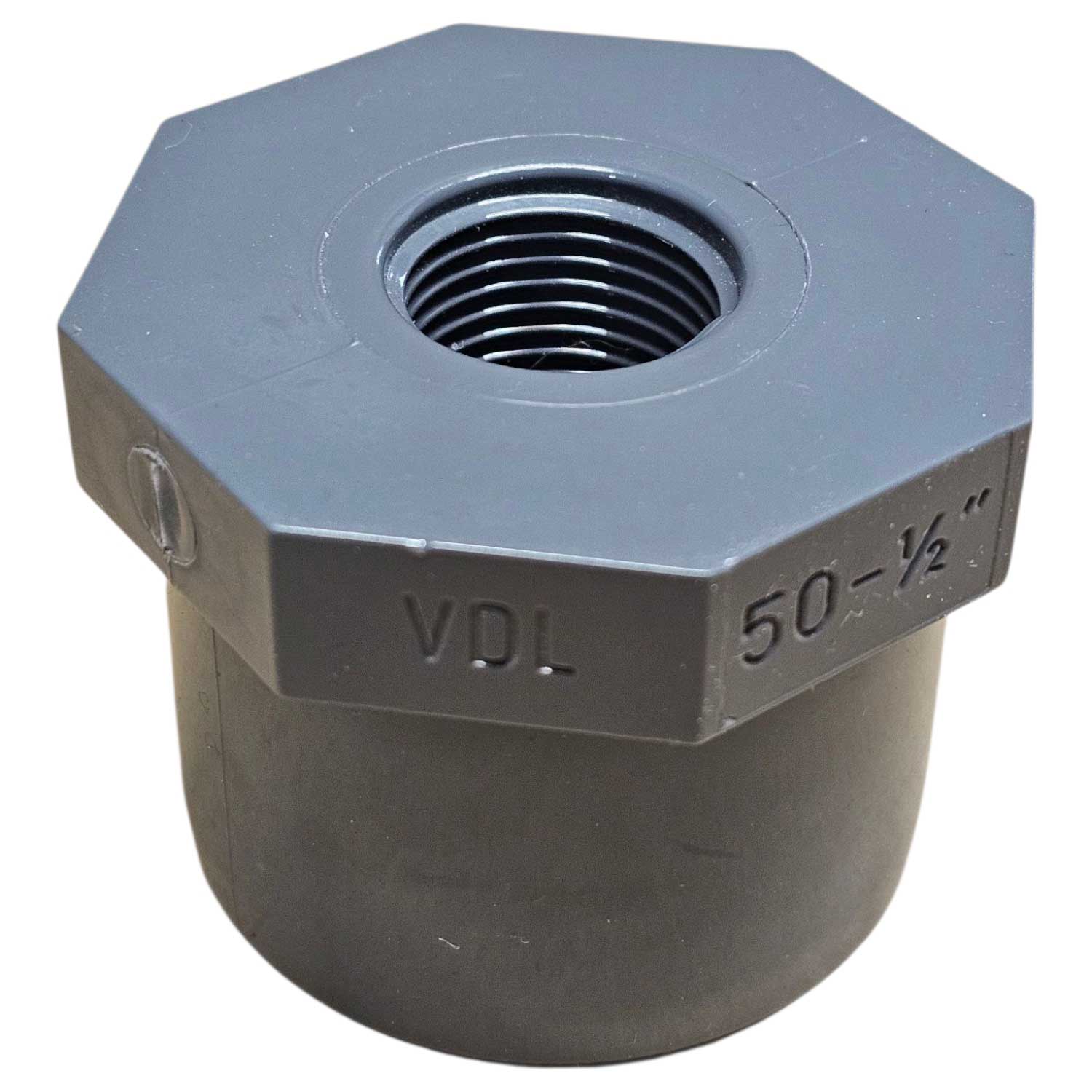 Reduzierstück PVC-U 50 mm x 1/2" Klebestutzen x Innengewinde