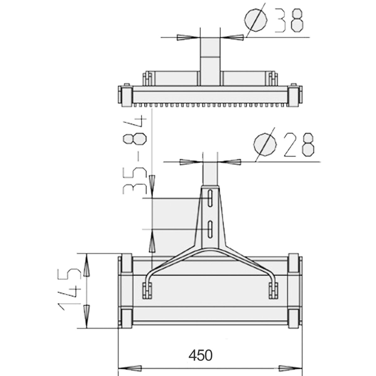 Bodensauger OCEAN VAC schwer  45 cm