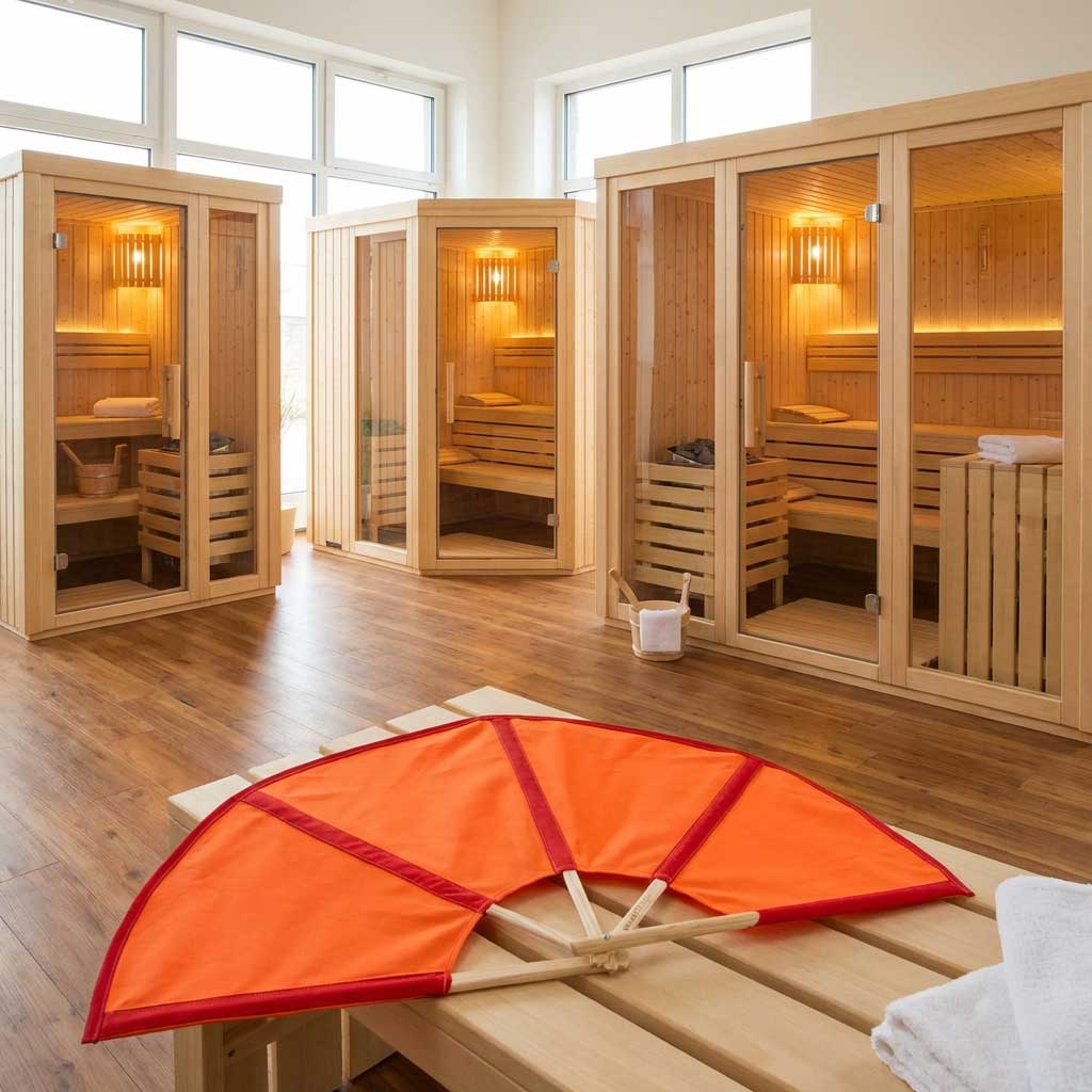 Saunagut Fächer klein 4