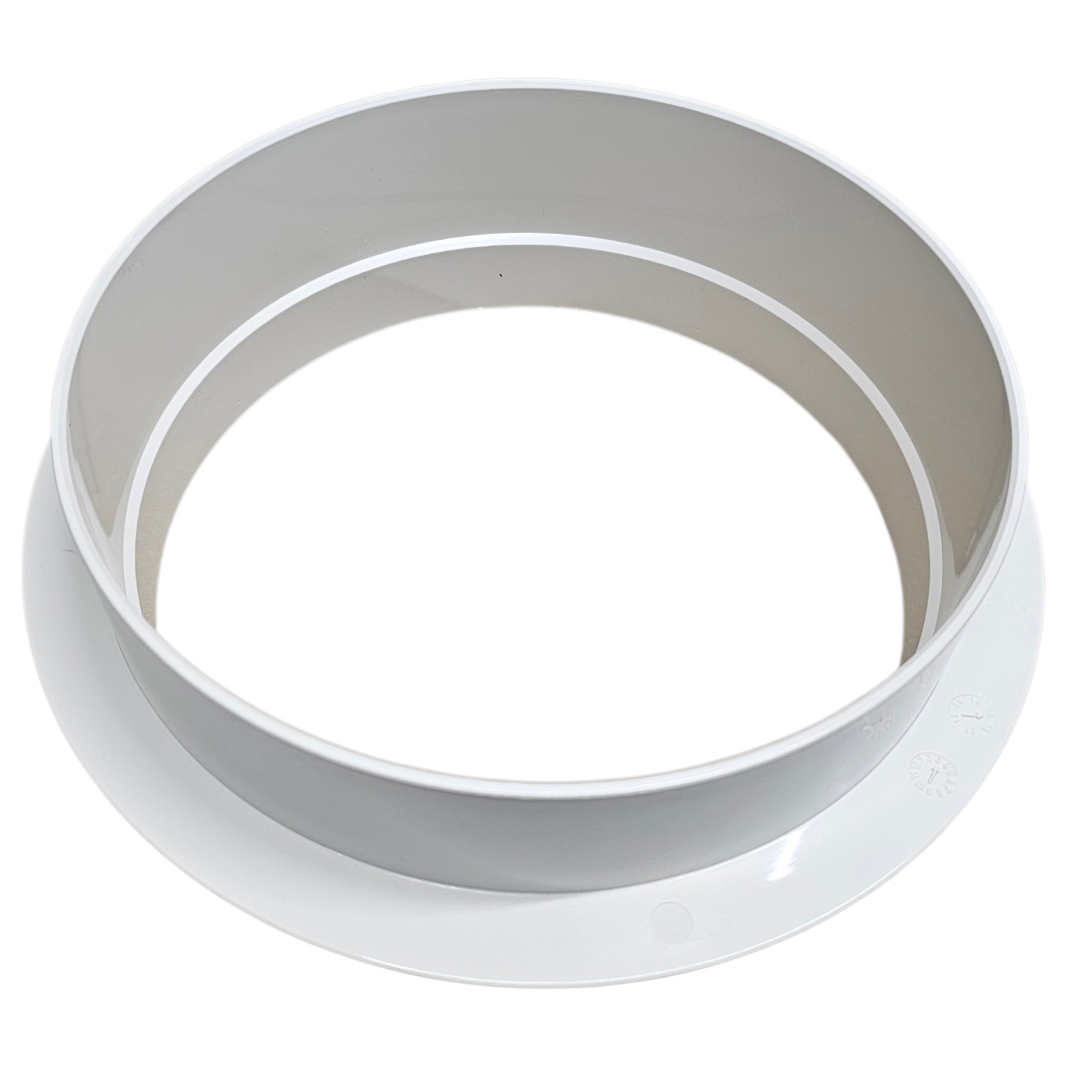 Weißer Pool-Abdeckring mit glatter Oberfläche und kreisförmigem Design.