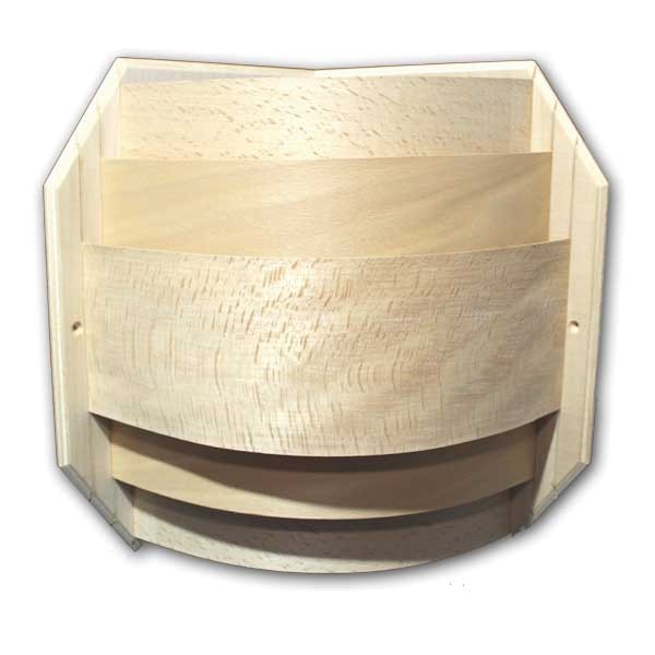 Sauna Blendschirm aus Schichtholz zur Eckmontage Set mit Leuchtenfassung