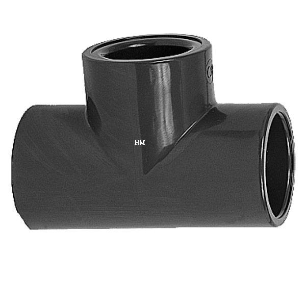 PVC-U T-Stück 20mm 90 Grad - Klebemuffen Für Teich & Pool DN20